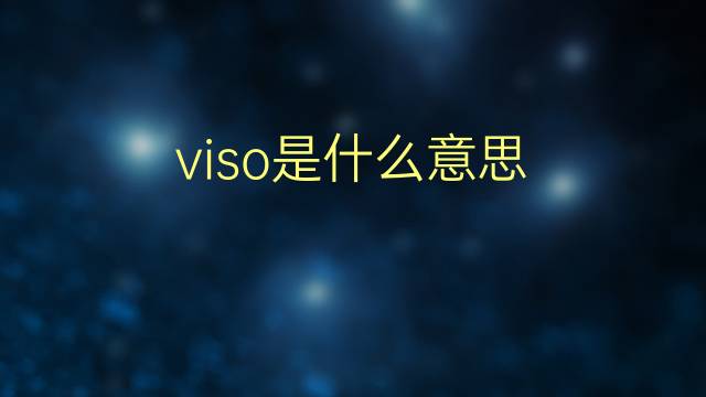 viso是什么意思 viso的翻译、读音、例句、中文解释