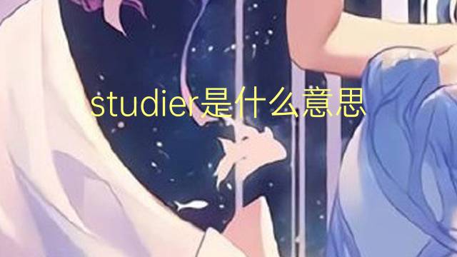 studier是什么意思 studier的翻译、读音、例句、中文解释