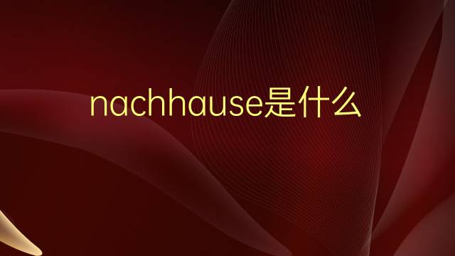 nachhause是什么意思 nachhause的翻译、读音、例句、中文解释