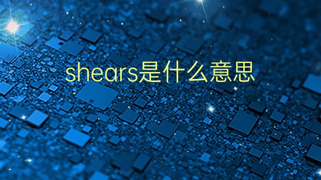 shears是什么意思 shears的翻译、读音、例句、中文解释