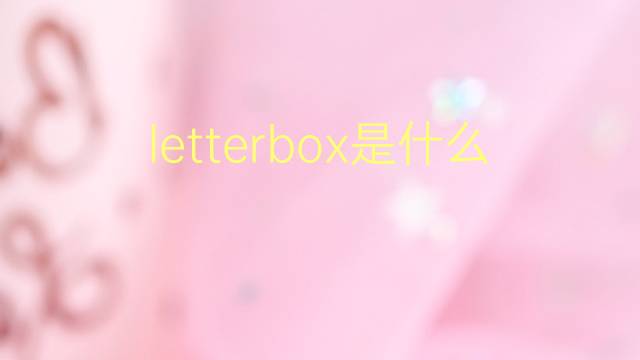 letterbox是什么意思 letterbox的翻译、读音、例句、中文解释