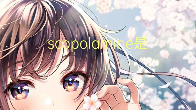 scopolamine是什么意思 scopolamine的翻译、读音、例句、中文解释