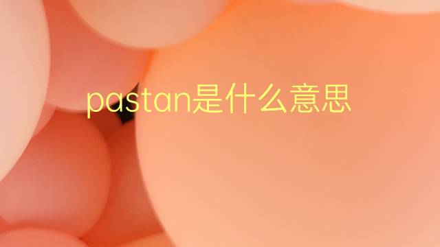 pastan是什么意思 pastan的翻译、读音、例句、中文解释