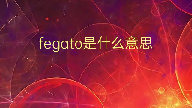 fegato是什么意思 fegato的翻译、读音、例句、中文解释