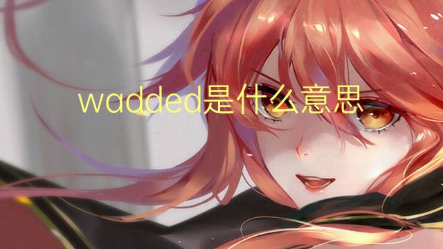 wadded是什么意思 wadded的翻译、读音、例句、中文解释