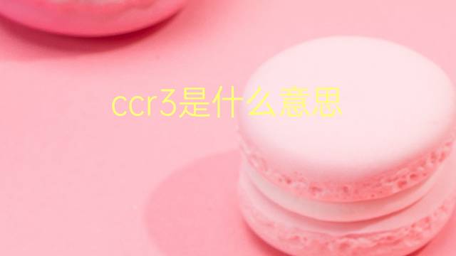 ccr3是什么意思 ccr3的翻译、读音、例句、中文解释