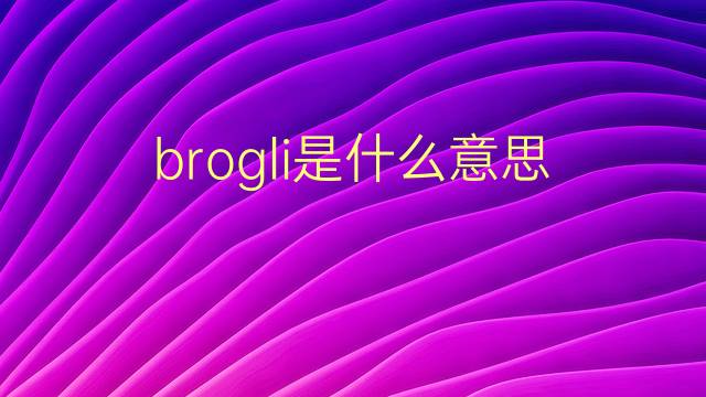 brogli是什么意思 brogli的翻译、读音、例句、中文解释