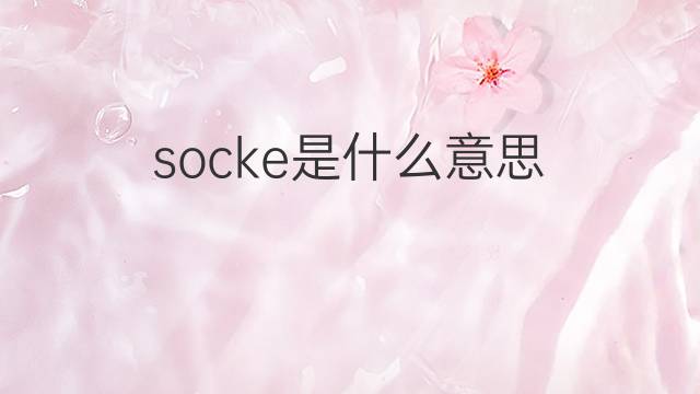 socke是什么意思 socke的翻译、读音、例句、中文解释