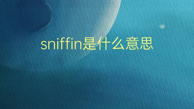 sniffin是什么意思 sniffin的翻译、读音、例句、中文解释