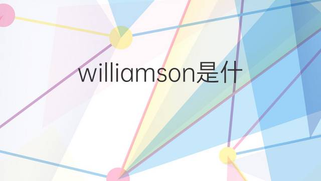 williamson是什么意思 williamson的翻译、读音、例句、中文解释