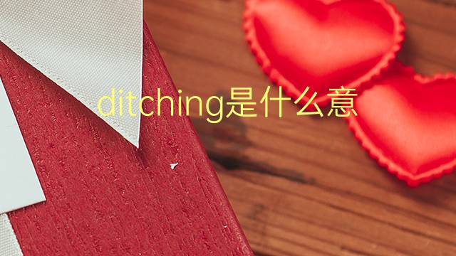 ditching是什么意思 ditching的翻译、读音、例句、中文解释