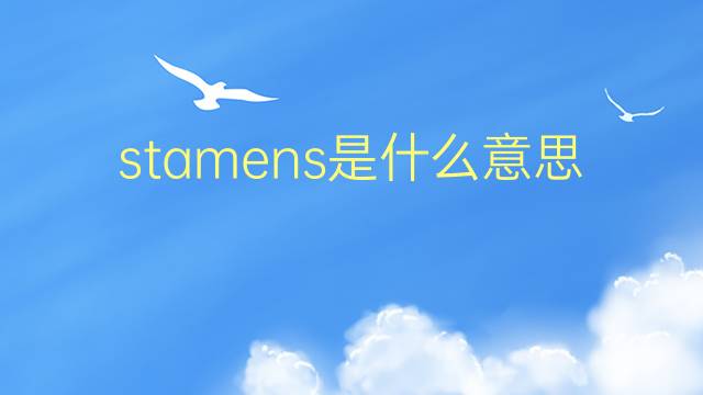 stamens是什么意思 stamens的翻译、读音、例句、中文解释