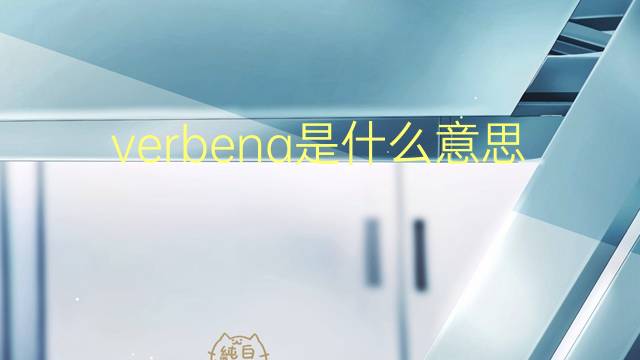 verbena是什么意思 verbena的翻译、读音、例句、中文解释