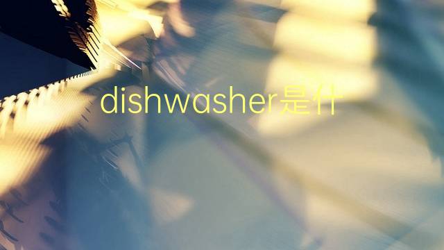 dishwasher是什么意思 dishwasher的翻译、读音、例句、中文解释