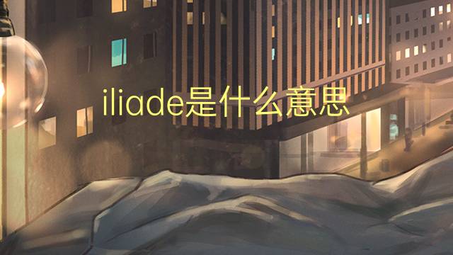 iliade是什么意思 iliade的翻译、读音、例句、中文解释