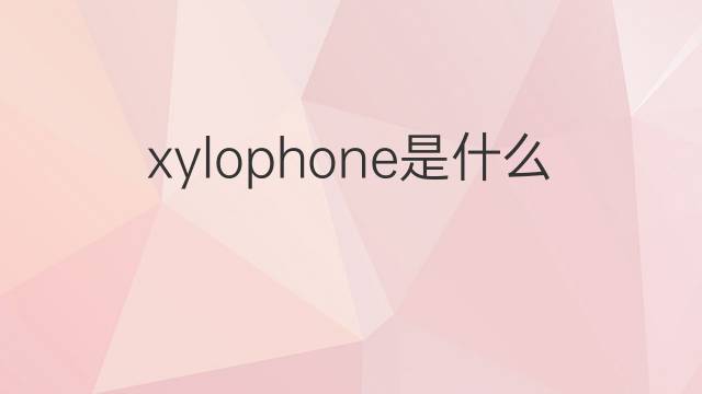 xylophone是什么意思 xylophone的翻译、读音、例句、中文解释