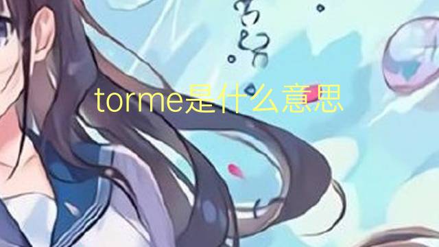 torme是什么意思 英文名torme的翻译、发音、来源