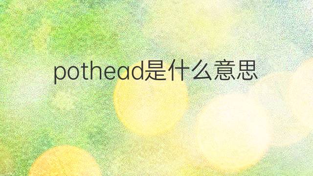 pothead是什么意思 pothead的翻译、读音、例句、中文解释