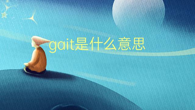 gait是什么意思 gait的翻译、读音、例句、中文解释