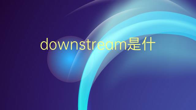 downstream是什么意思 downstream的翻译、读音、例句、中文解释