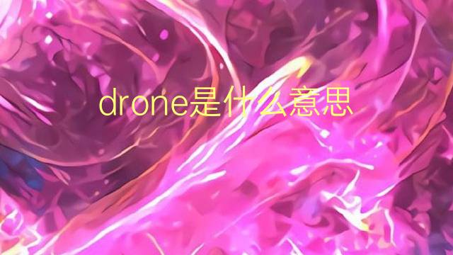 drone是什么意思 drone的翻译、读音、例句、中文解释