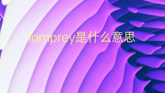 lamprey是什么意思 lamprey的翻译、读音、例句、中文解释