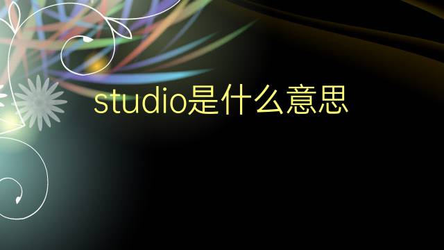 studio是什么意思 studio的翻译、读音、例句、中文解释