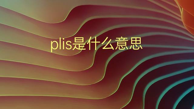 plis是什么意思 plis的翻译、读音、例句、中文解释