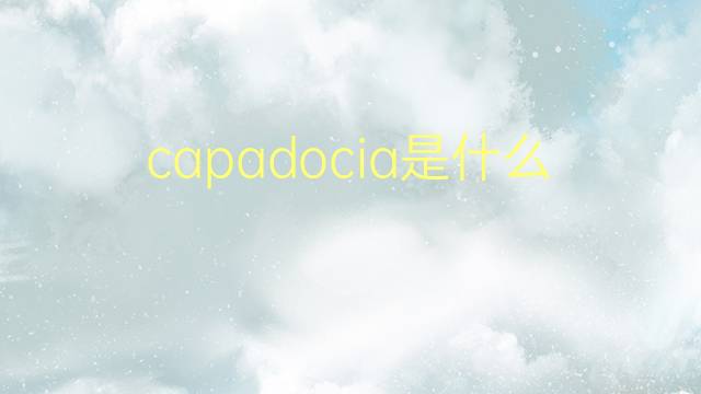 capadocia是什么意思 capadocia的翻译、读音、例句、中文解释