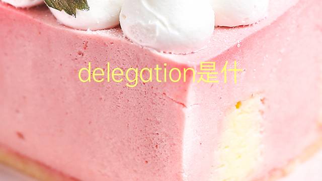 delegation是什么意思 delegation的翻译、读音、例句、中文解释