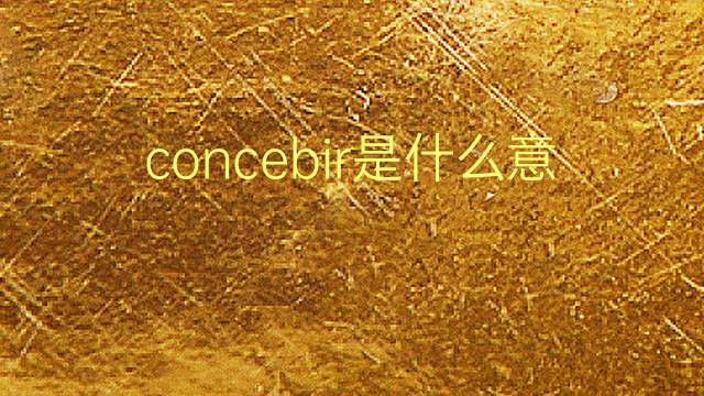 concebir是什么意思 concebir的翻译、读音、例句、中文解释