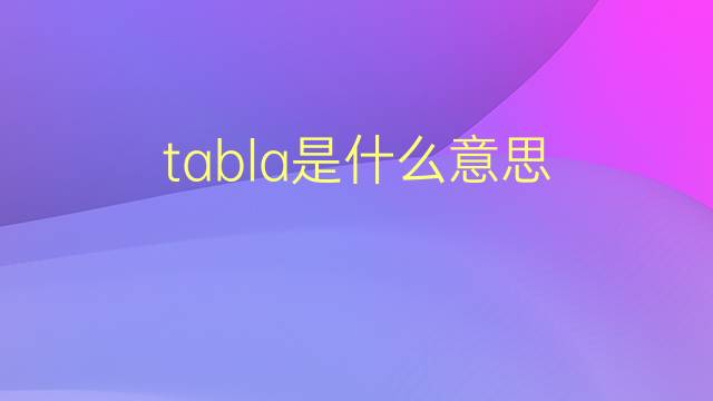 tabla是什么意思 tabla的翻译、读音、例句、中文解释