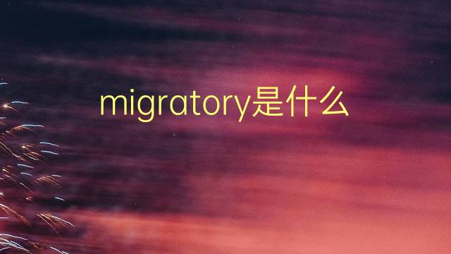 migratory是什么意思 migratory的翻译、读音、例句、中文解释