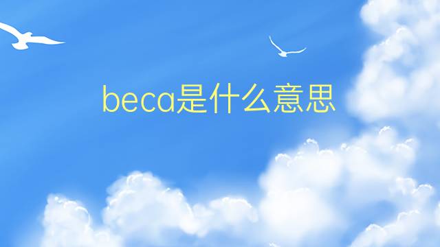 beca是什么意思 beca的翻译、读音、例句、中文解释