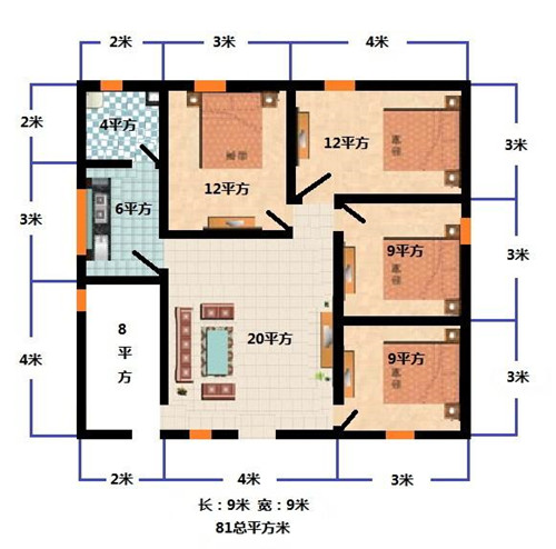 户型图纸3200是3米2吗