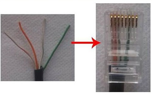 网线四线接法该这么接