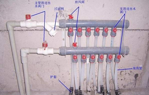 地暖上下哪个是进水管