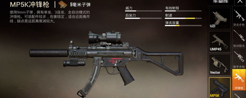 和平精英MP5K配件怎么搭配_和平精英MP5K最佳配件推荐（图文）