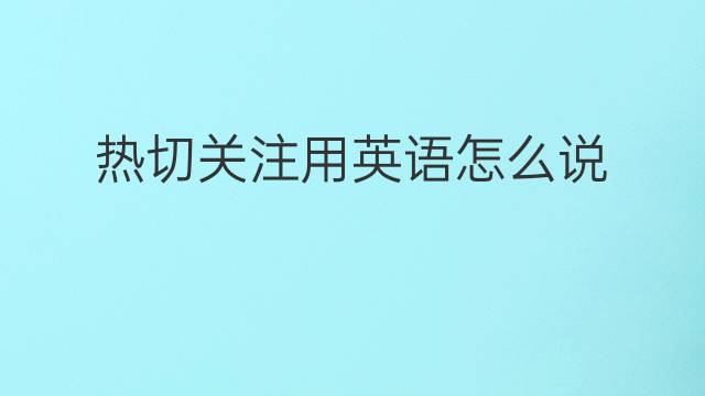 热切关注用英语怎么说 热切关注英语翻译