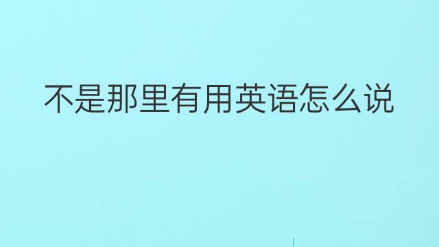 不是那里有用英语怎么说 不是那里有英语翻译