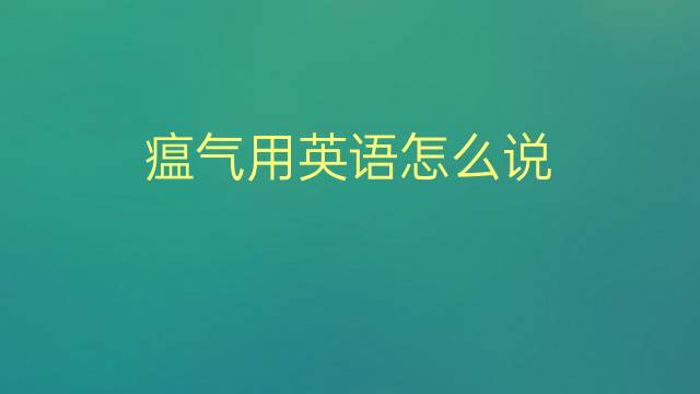 瘟气用英语怎么说 瘟气的英语翻译