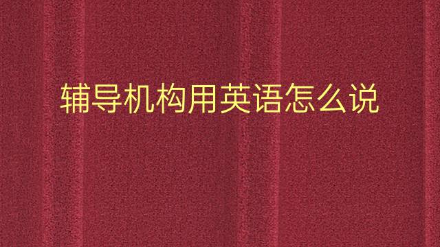 辅导机构用英语怎么说 辅导机构英语翻译