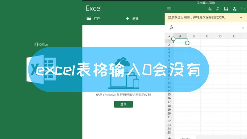 为什么excel表格输入0会没有 