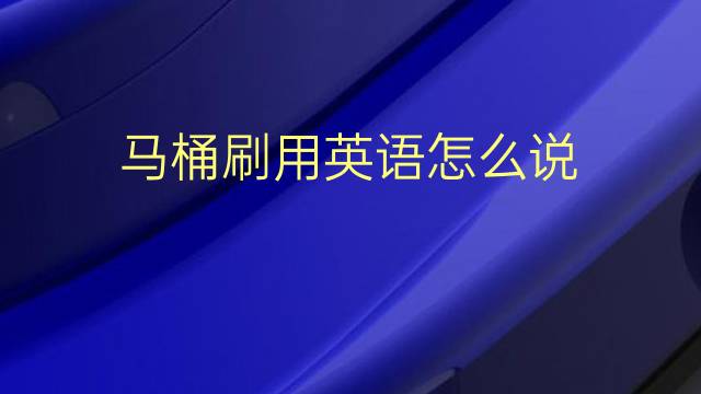 马桶刷用英语怎么说 马桶刷的英语翻译