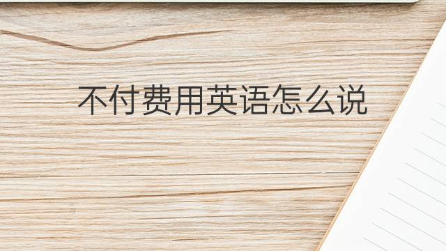 不付费用英语怎么说 不付费英语翻译