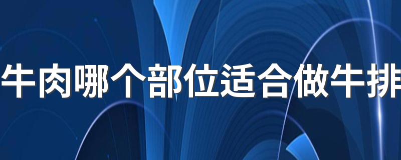 牛肉哪个部位适合做牛排