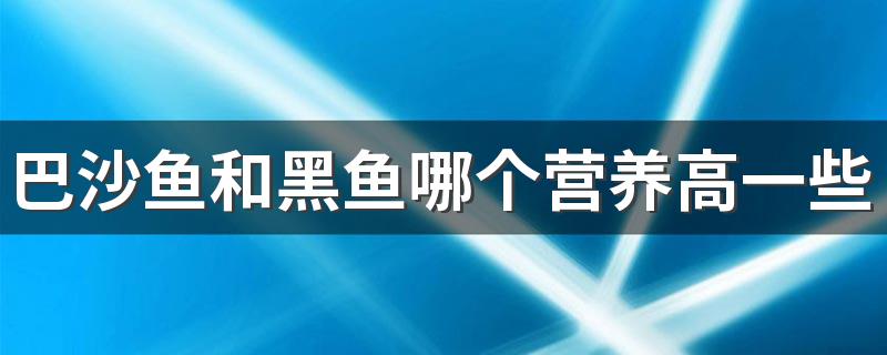 巴沙鱼和黑鱼哪个营养高一些 巴沙鱼和黑鱼有哪些区别