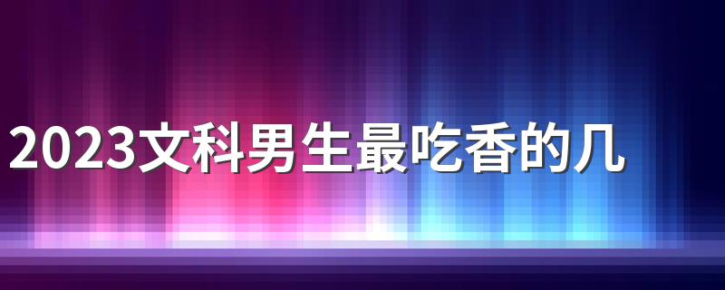 2023文科男生最吃香的几大专业盘点 哪些专业轻松工资高