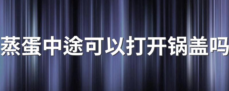 蒸蛋中途可以打开锅盖吗