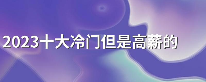 2023十大冷门但是高薪的专业 未来最有发展的专业